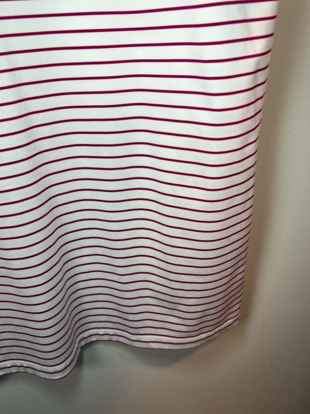 Nike Golf Dri-Fit Polo Shirt Magenta White Stripes Standard Fit Stretch Mens XXL - Picture 6 of 11